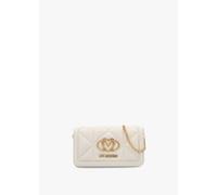 LOVE MOSCHINO Mini Heart Logo Quilted Pillow Avorio Cross-Body Bag Siz