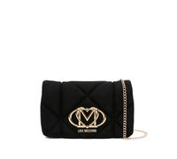 Love Moschino quilted logo-plaque cross body bag - Black One Size