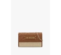 LOVE MOSCHINO Straw Chic Cuoio Cross-Body Bag Size: One Size, Colour: