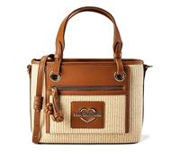 Love Moschino Straw Chic Handbag 28 cm brown