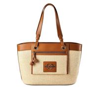 Love Moschino Straw Chic Shopper Bag 37 cm brown