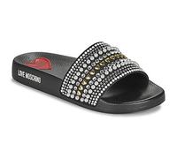Love Moschino Tap-dancing POOL SLIDE in Black 4