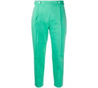 Love Moschino tapered cropped trousers - Green 42