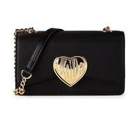 Love Moschino Victory Heart Shoulder Bag Leather 21.5 cm black