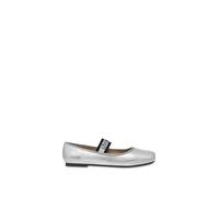 Love Moschino Women Polja11071g0mif090239 Ballet Flat, Silver, 7 UK