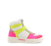 Love Moschino Womens Hightop Sneakers Neon Colorblock Style - White Leather - Size EU 41
