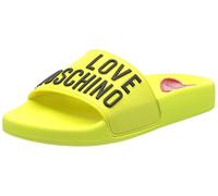 Love Moschino Women's JA28052G1GI13 Mule, Yellow neon, 2 UK