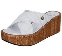 Love Moschino Women's JA28498I0GIEY Platform Sandals, White, 3 UK