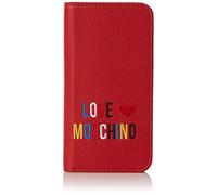 Love Moschino Women's Portacel.Small Grain PVC Rosso Clutch, Red, 2 x 14 x 7 cm, Red, 2x14x7 cm (B x H x T)