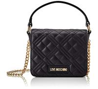 Love Moschino Women's Ss21 Clutch, Shoulder Bag, Spring Summer 2021 Collection, Black, 13X16X8