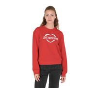 Love Moschino Womens Sweatshirt - Red Cotton - Size EU 42 (Womens)