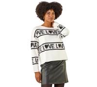 Love Motif Knit Jumper Roman Ivory One Size