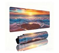 Love Mouse Mat Sea Gaming Mouse Pad Desk Pad 1200x600x3mm, Non-Slip Desk Mat Large, Waterproof Soft Cloth, Durable Stitched Edges, Table Protector for Office and Home, Decor Accessories Gifts 0B-516