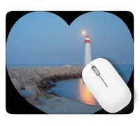 Love Mouse Mat, Small Mouse Pad Lighthouse Waterproof Gaming Mousepad, Mini Desk Mat 60 x 40 cm with Anti-Slip Base, Stitched Edges Mousepad, Keyboard, Mousemats for Desk, Gifts for Women p1j-694