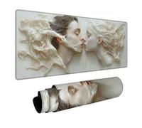 Love Mouse Pad Large, Woman Gaming Mouse Mat 48x24in, Desk Mat with Stitched Edge, XXL Mousepad Non-Slip Rubber Base, Office Accessories, Keyboard Pad, for Computers Gaming Accessories, Gifts, 4-6056