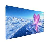 Love Mouse Pad Winter Large Mouse Mat 70 x 30cm Desk Mat Large Non-Slip Rubber Base-Smooth Cloth Surface, Durable Stitched Edges Desk Pad for Office, Work, Computer Keyboard Accessories (Love) 55735h