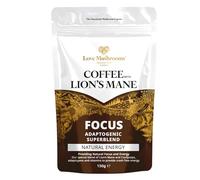 Love Mushroom Focus Coffee Blend | Combines Smooth Arabica Coffee Beans with Lion’s Mane, Cordyceps, Ashwagandha, Maca & Ginkgo | High in Vitamin D & B12 - 75mg/ Serving of Natural Caffeine - 150g
