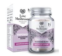 Love Mushrooms Empower 18-in-1 Menopause Support Capsules | Red Clover, Saffron, Lion's Mane, Sage, Ashwagandha, Magnesium, Cordyceps and Multivitamins; High-Strength Support - Vegan - 60 Capsules