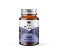 Love Mushrooms Organic Reishi Mushroom Capsules 4,000mg per Serving | High Strength Mushroom Supplement for Calm, Restfulness & Balance | Vegan, Plant Based Food Supplement, UK Made | 30 Capsules