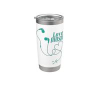 Love Music Earbuds Heart Cable Stainless Steel Insulated Tumbler