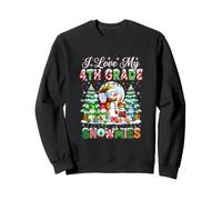 Love My 4th Grade Snowmies Xmas Snowmen Teacher Students Sweatshirt