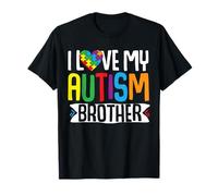 Love My Autism Brother Surprise Autistic Kids Siblings T-Shirt