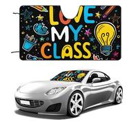 Love My Class Funny Car Windshield Sun Shade Collapsible Vehicle Front Window Visor Heat Insulation Cover 51"×28" 55"×30"