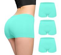 Love My Fashions ® 3 Pack Womens Boxers Underwear Shorts High Waisted Seamless knickers for Ladies Stretchy Tummy Control, Breathable Hipster Multipack Shorts for Running, Workout Female Black Briefs