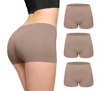 Love My Fashions ® 3 Pack Womens Boxers Underwear Shorts High Waisted Seamless knickers for Ladies Stretchy Tummy Control, Breathable Hipster Multipack Shorts for Running, Workout Female Black Briefs