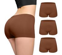 Love My Fashions ® 3 Pack Womens Boxers Underwear Shorts High Waisted Seamless knickers for Ladies Stretchy Tummy Control, Breathable Hipster Multipack Shorts for Running, Workout Female Black Briefs