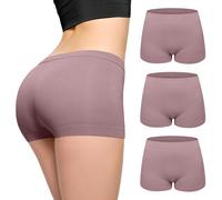 Love My Fashions ® 3 Pack Womens Boxers Underwear Shorts High Waisted Seamless knickers for Ladies Stretchy Tummy Control, Breathable Hipster Multipack Shorts for Running, Workout Female Black Briefs