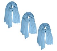 Love My Fashions® 3pack Ladies Chiffon Scarves Sheer Wrap For Women UK Soft Plain Neck Scarf for Wedding Girls 170x70 cm shawl Lightweight Silky Soft Headscarf