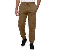 Love My Fashions® Cargo Trousers for Men UK Elasticated Waist with Drawstring Fleece Mens Trouser Cuffed Ankle Cargo Pants Casual Work Trousers Khaki