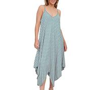 Love My Fashions® Casual Summer Dresses for Women UK Spaghetti Straps V Neck Handkercheif Flare Hanky Hem Polka Dots Print Ladies Sundress Lagenlook Lightweight Party Dress Lime Green