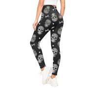 Love My Fashions® Halloween Leggings Women High Waisted Stretchy Pants Pumpkin Ghost Skull Skeleton Prints Perfect Party Running Gym Fancy
