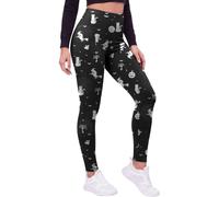 Love My Fashions® Halloween Leggings Women High Waisted Stretchy Pants with Pumpkin Skull and Skeleton Prints Halloween Leggings for Women UK Perfect for Halloween Party Running and Gym