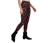 Love My Fashions Halloween Women's Pumpkin Ghost Skull Scary Print High Elasticated Waistband Costume Leggings Ankle Elastic Tights Full Length Fancy Pant in Plus Size UK=(8-30)