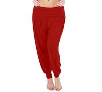 Love My Fashions® Harem Pants for Women UK Yoga High Waist Ali Baba Pants Strechy Workout Loose Fit Ladies Trousers Red