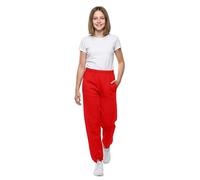 Love My Fashions® Kids Full Length Close Ankle Cuff Plain Active Yoga Sweatpant Athletic Workout Joggers Bottom Drawstring Elastic Waist Fleece Trouser Girls Casual Sports (Red, 3-4 Years)