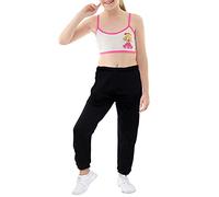 Love My Fashions® Kids Full Length Close Ankle Cuff Plain Active Yoga Sweatpant Athletic Workout Joggers Bottom Drawstring Elastic Waist Fleece Trouser Girls Casual Sports (Black, 2-3 Years)