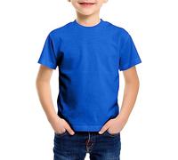 Love My Fashions Kids Value Weight Crew Neck Plain T-Shirt Short Sleeve Casual Tees for Boys Cotton Tops for Children Royal Blue