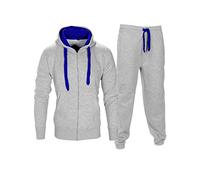 Love My Fashions® Men’s Tracksuit Full Sleeve Contrast Fleece Top & Bottom Cord Set Zipper Hood Jogging Suit Set Plus Sizes