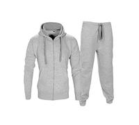 Love My Fashions® Men’s Tracksuit Full Sleeve Contrast Fleece Top & Bottom Cord Set Zipper Hood Jogging Suit Set Plus Sizes