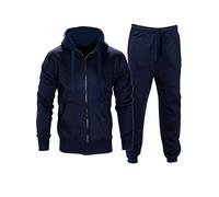 Love My Fashions® Men’s Tracksuit Full Sleeve Contrast Fleece Top & Bottom Cord Set Zipper Hood Jogging Suit Set Plus Sizes