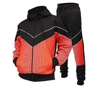 Love My Fashions® Men's Athletic Full-Zip Multi-Print Tracksuits Sports Casual Sweat Suit Slim Fit Warm Up Two-Piece Set