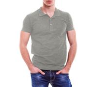 Love My Fashions® Mens Polo Shirts Short Sleeve & Knitted Collar, Regular Fit, Casual Plain Cotton T-Shirts for Adults Heather Grey