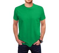 Love My Fashions Men's Round Neck Short Sleeves Plain T-Shirt Kelly Green