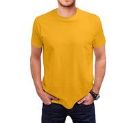 Love My Fashions Men's Round Neck Short Sleeves Plain T-Shirt Sunflower