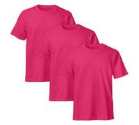 Love My Fashions® Men's Round Neck Short Sleeves Plain T-Shirt Valuweight Cotton tees Pack of 3 (UK, Alpha, 3XL, Regular, Regular, Fuchsia)