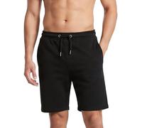Love My Fashions Men's Shorts tarley Fleece Jogging Sweat Shorts with Pockets Jogger Shorts Men Drawstring Comfy Jersey Shorts for Men UK Black